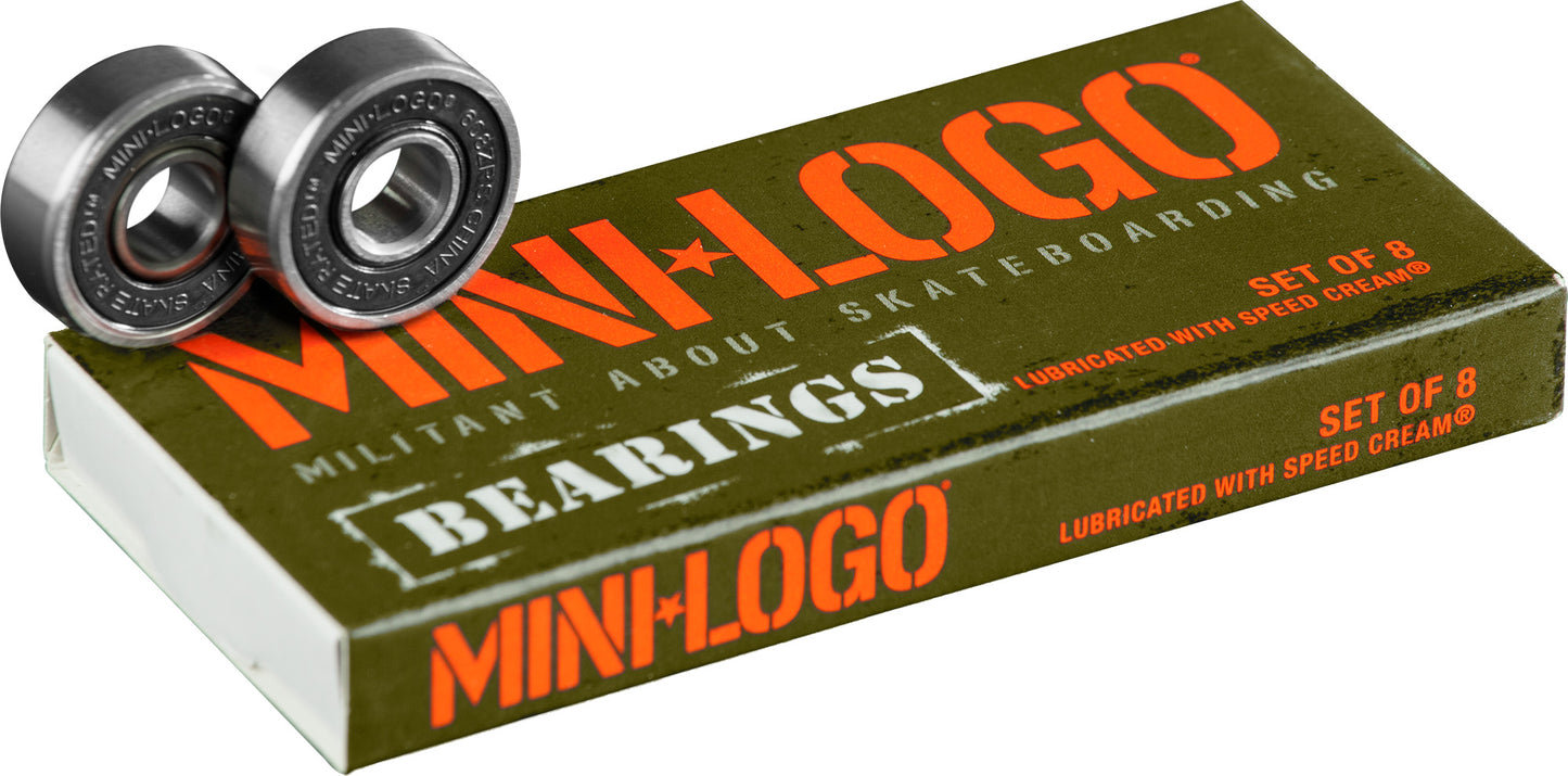 Mini Logo Skateboard Bearings Series 3 8mm (8pk)