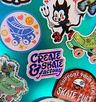 Create & Skate Factory Sticker