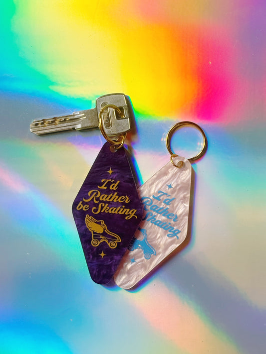 Create & Skate Factory "I'd rather be Skating" Keychain